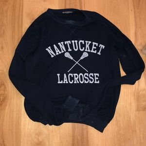 Navy blue Nantucket lacrosse brandy long sleeve
